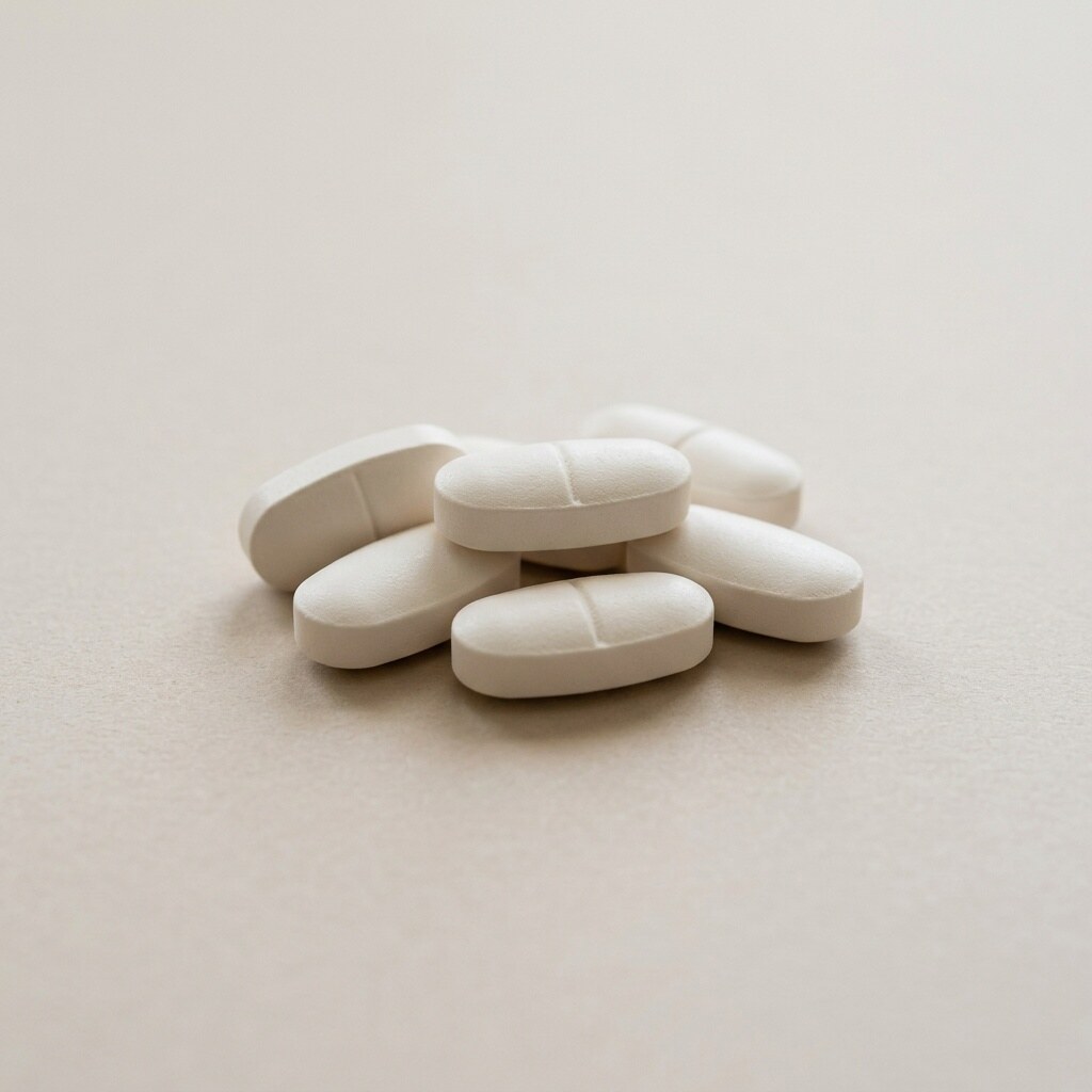 Comprimidos de amoxicilina de 500 mg sobre una superficie clara