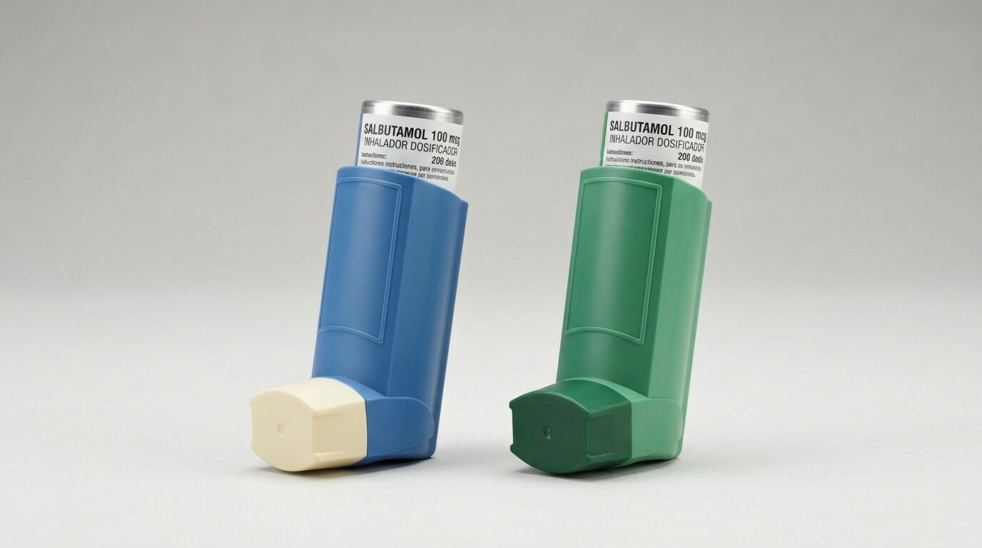 Comparación de dos inhaladores dosificadores de salbutamol de distintos fabricantes