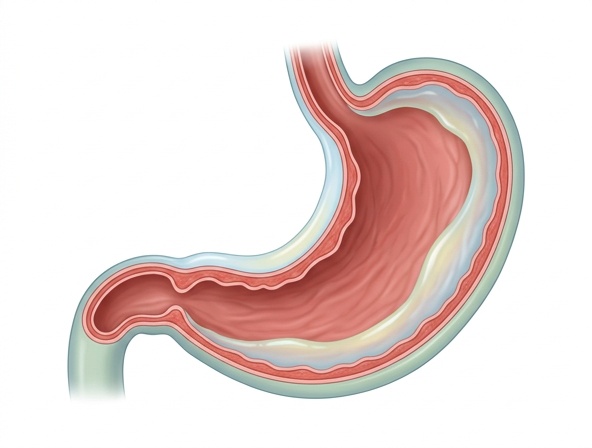 Ilustraci&oacute;n de la mucosa g&aacute;strica protegida frente a lesiones por antiinflamatorios