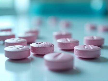 Azithromycin (Zithromax) tablets and capsules illustrating a semi-synthetic bacteriostatic antibiotic