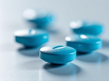 Fluconazole (Diflucan) tablets with secure online pharmacy concept and padlock icon