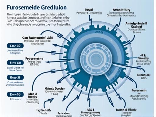 Clinical diagram highlighting key furosemide drug interactions and cautions
