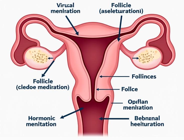 Buying Clomid Online: How Clomid (Clomiphene Citrate) Works and When to Use It 2 Anatomical diagram showing ovaries and follicle maturation during Clomid stimulation