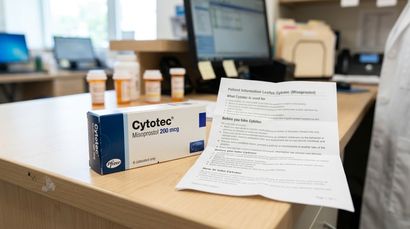 Cytotec medicine overview with packaging and product information context